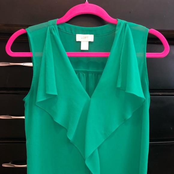 LOFT Tops - LOFT Emerald Green Dress Tank LOFT Tops - LOFT Emerald Green Dress Tank